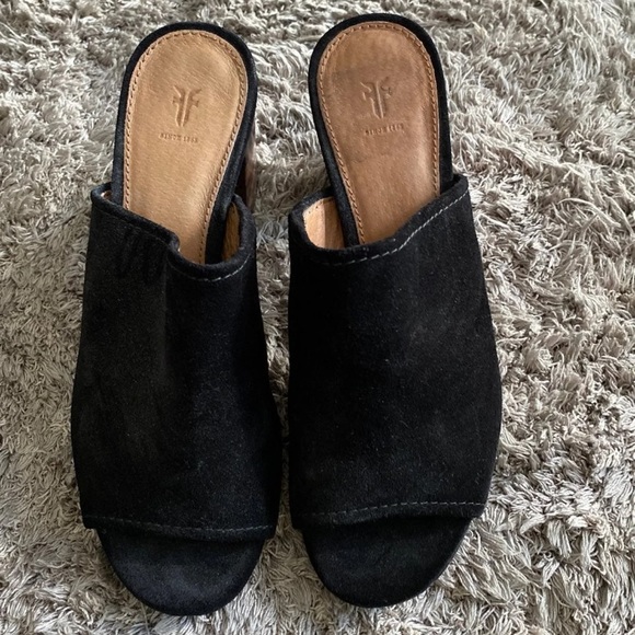 Frye Blake Sedona Black Open Toe Mules - Picture 5 of 8